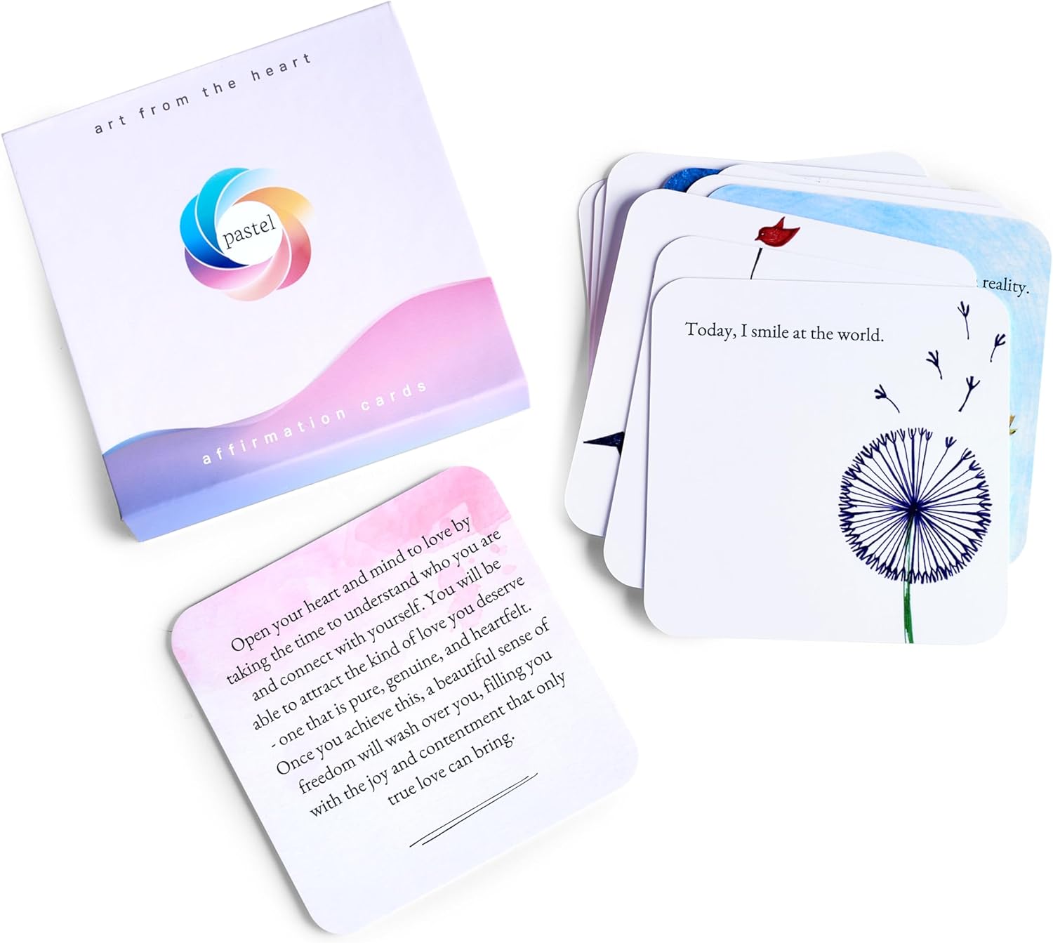 Affirmations and Motivational Cards for Women - Pastel Cards